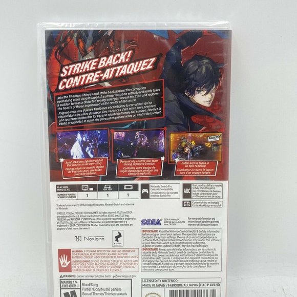 P5S Persona 5 Strikers Nintendo Switch Brand New Bonus Content Code Included - Picture 2 of 2